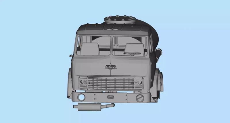 Printable stl MAZ 500 Soviet Truck Printable Body Car scale