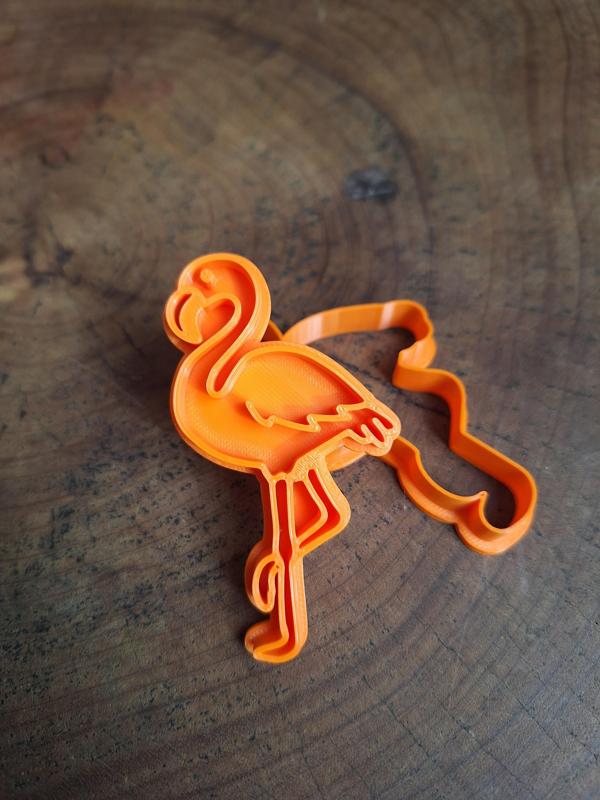 Flamingo Cookie Cutter STL - Tropical Bird Biscuit Cutter for 3D Printing