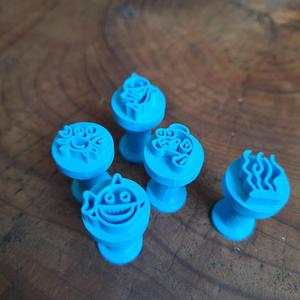 "Baby Shark Brigadeiro Stamps STL – 2cm Party Candy & Cookie Stamp Set for 3D Printing