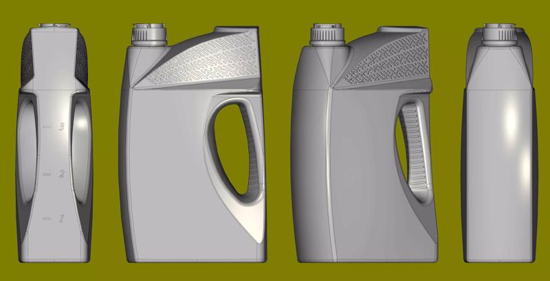 Plastic canister for engine oil A and AK 4L