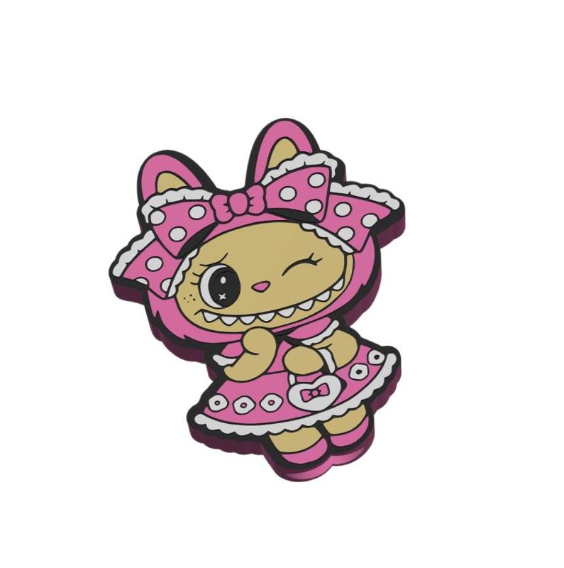 Girl Little Monster Straw Topper 2 sizes 3MF File included