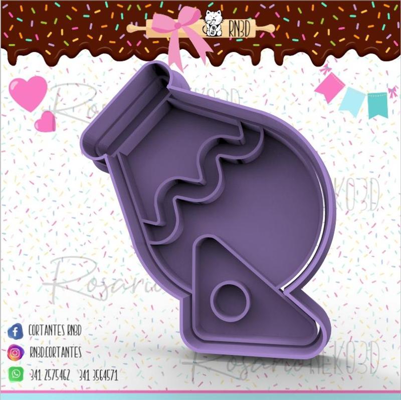 Circus cannon cookie cutter - CAÑON DE CIRCO - circus cannon cookie cutter