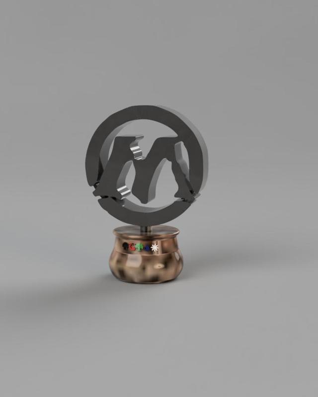 Mtg logo cane topper