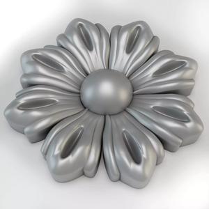 3D stl model of a flower for CNC router