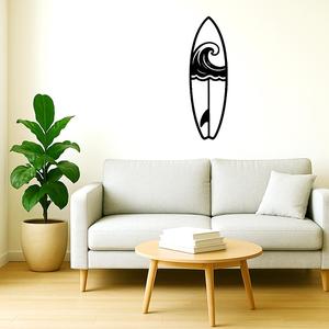 surfboard-shaped wall decoration