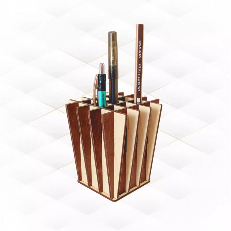 Gift stand holder for pen or pencils laser cut design