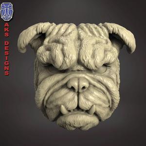 Bulldog version 1 Bas relief for cnc