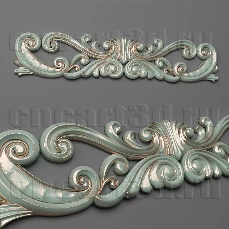 Cartouche pair of ornate scrolls