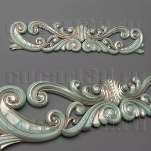 Cartouche pair of ornate scrolls