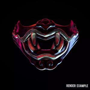 Japanese oni mask wearable