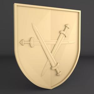 Emblem of Ukraine swords 3D print model