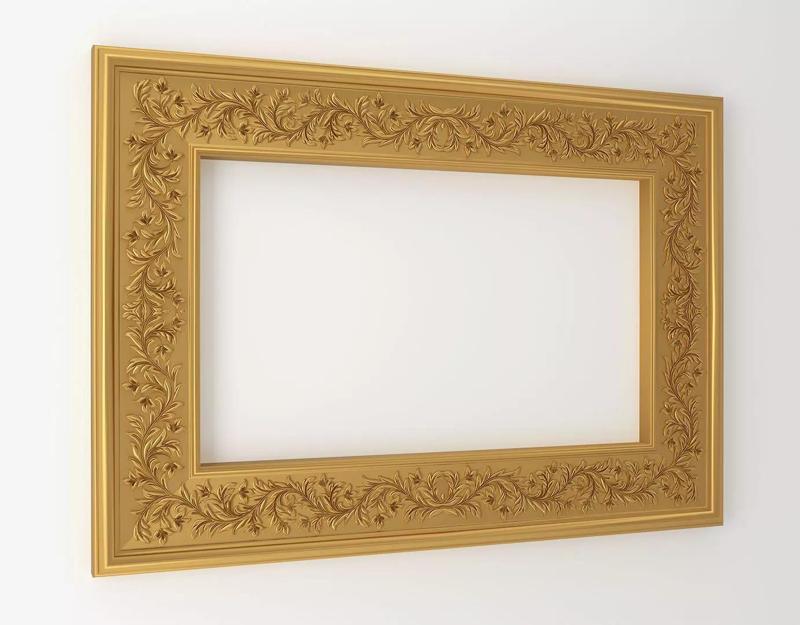 Floral Picture Frame - 3D CNC  Model No1
