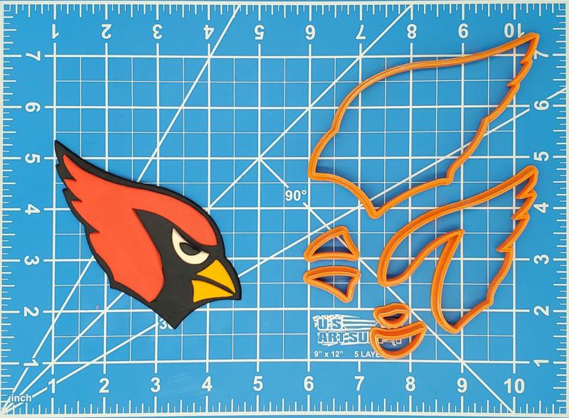 Arizona Cardinals Multipiece Fondant Cookie Cutter Set Multiple Sizes