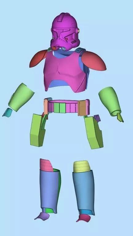 Rebel Captain Rex Full Size armor 3d print STL files