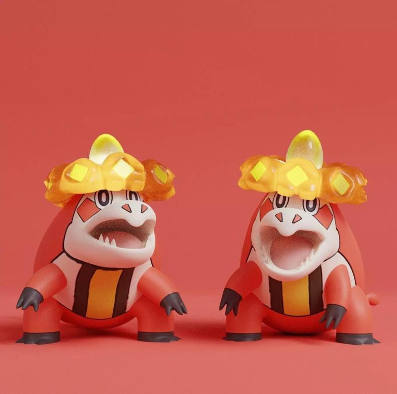 Pokemon - Crocalor with 2 poses