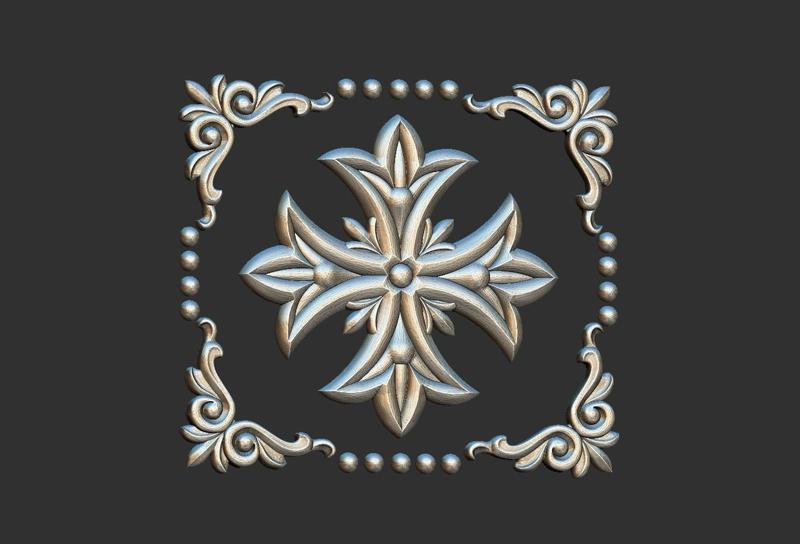 Cross relief church panel