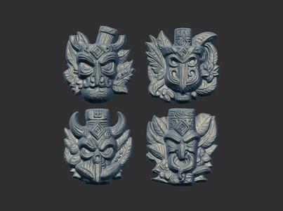 tiki mask decor