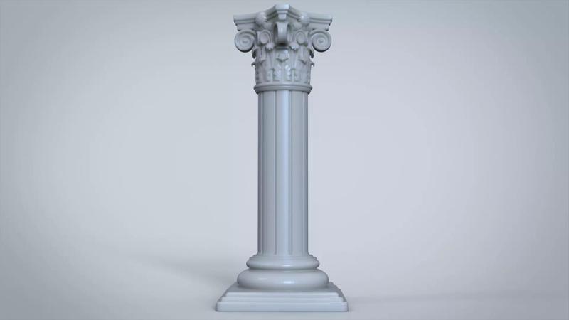 Roman pillar candle deco