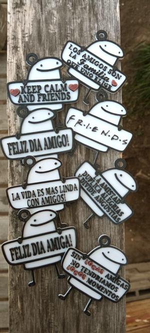 KEYCHAINS FRIENDS DAY PHRASES FLORK X6