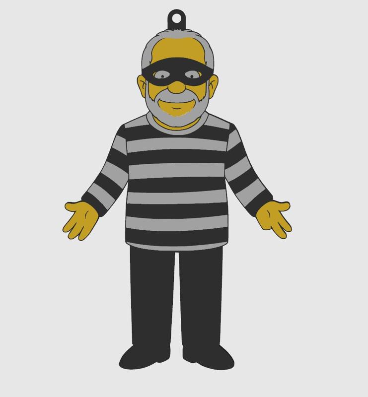 Keychain Lula Ladrão Luiz Inácio President Brazil Simpsons Parody Father of the Poor PT meme 13
