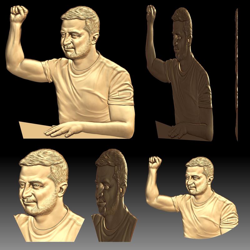 Zelensky - Ukrainian president coin portrait