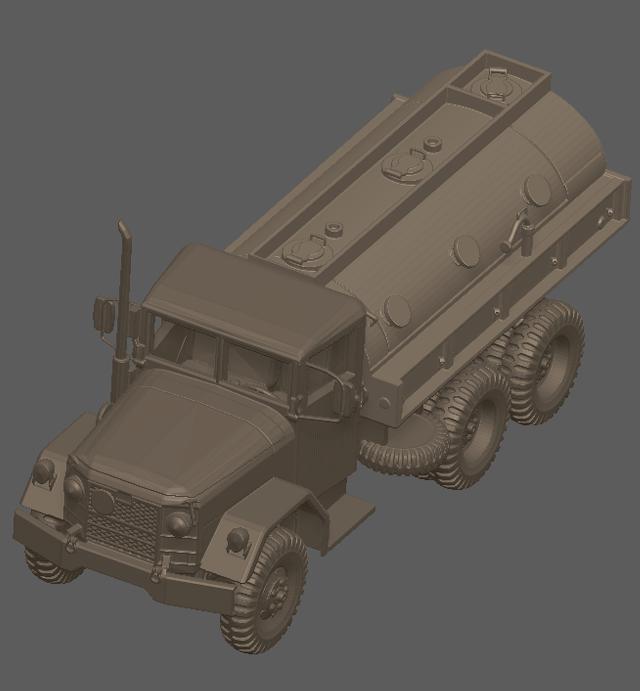 Fuel Tank Truck m49 Ready for 3D printing