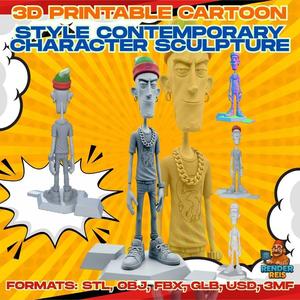 3D Printable Modern Urban Youth Figure – Minimalist Street Style