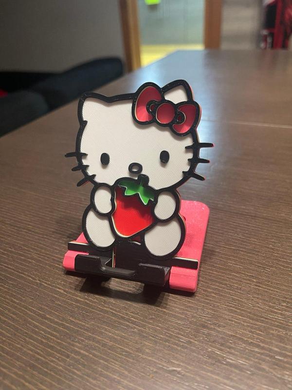 🌸 Hello Kitty Mobile Phone Holder - 3D Printable STL 🌸