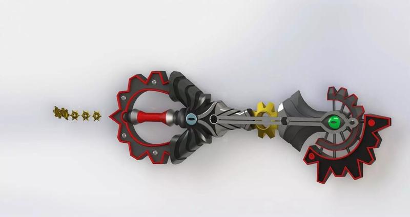void gear kingdom hearts keyblade 3d model - for printing