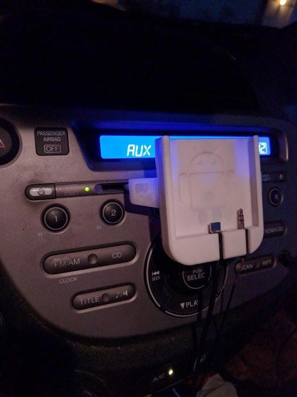 CD slot phone holder