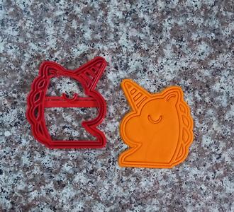 unicorn cookie cutting cutter + stamp mod 2