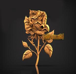 Rose STL model, CNC router engraver, artcam, aspire, cnc files, wood, art, wall decor, CNC