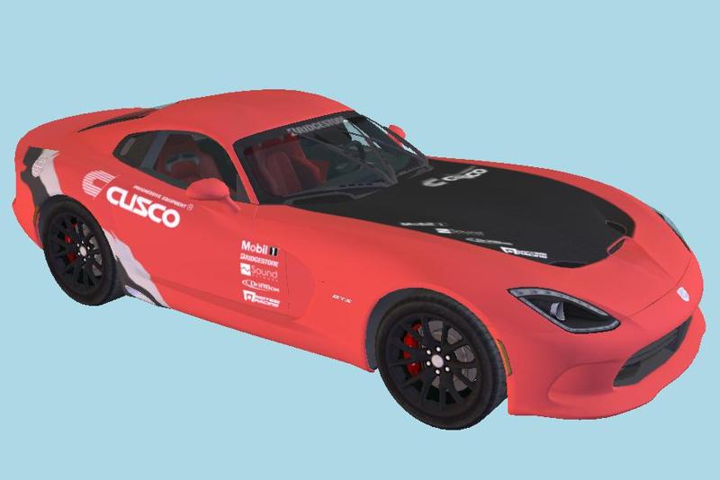 SRT Viper GTS 2013 Racing Car 3D Model - Fully Printable