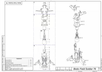 Biotic Field Emitter - Soldier 76 - STL and CAD - Commercial