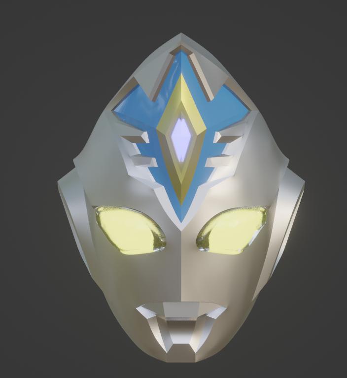 Ultraman Decker Miracle type fully wearable cosplay helmet 3D model