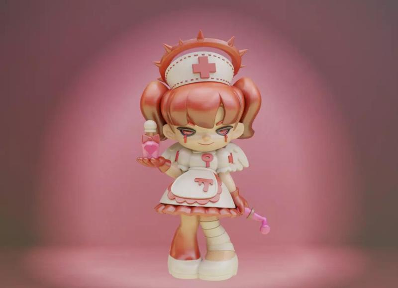 Blood Angel Yandere Girls Series Nurse Art Toy Printable