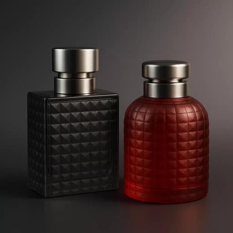 Luxury Perfume Bottle Pack Square  Round Glass Design