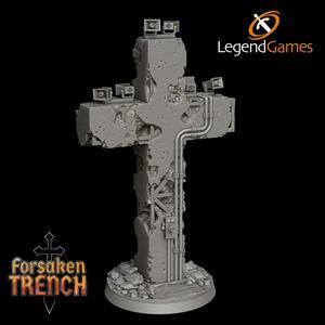 LegendGames Trench Crusade Concrete Cross with loudspeakers
