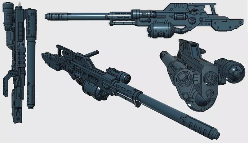 Gunpla ANTI-SHIP CANNON missile laucher and  some custom part