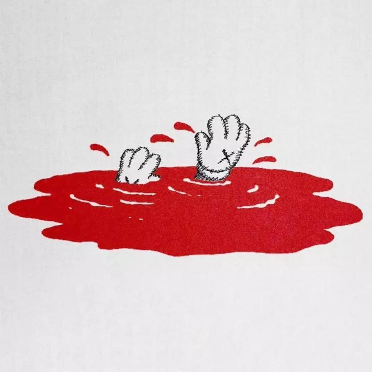 Kaws Red Blanket Companion dor Print