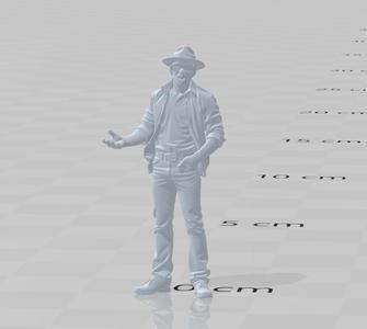 Bro, take a good look!" - 1/64th Scale Figure of Man with Hat, Glasses and Surprise Gesture | Car Meet Edition.