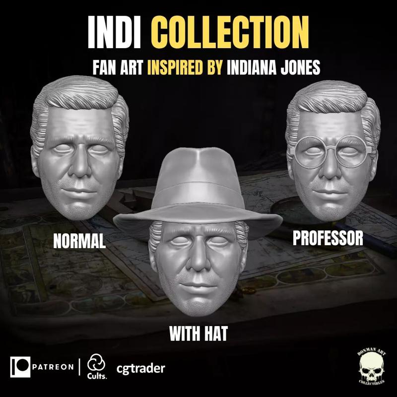 Indi Collection Fan Art Head for Action Figures
