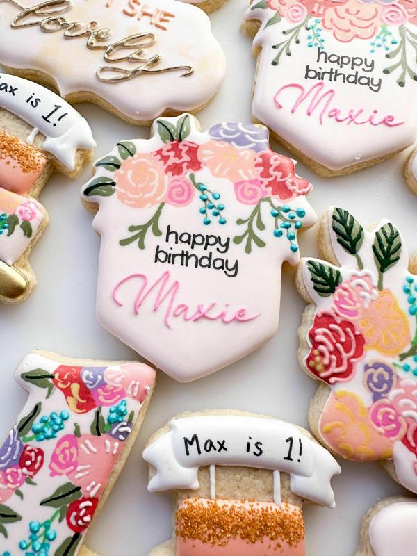 4 Sizes Floral Banner Cookie Cutter Plaque Badge Flag - Sharp Cutting Edge!