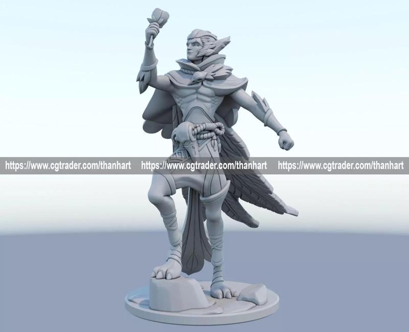 rakan League of Legends 3D print model