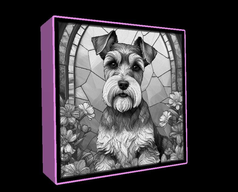 Lightbox Miniature Schnauzer lithophane