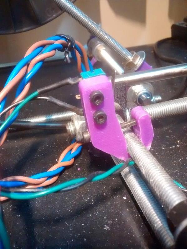 Prusa i3 Y endstop holder for 8mm rod high version