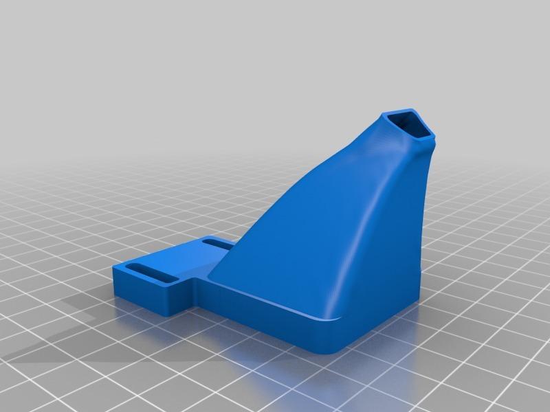 Lulzbot TAZ Extended / Adjustable Nozzle Fan Duct for e3D / hexagon hot ends