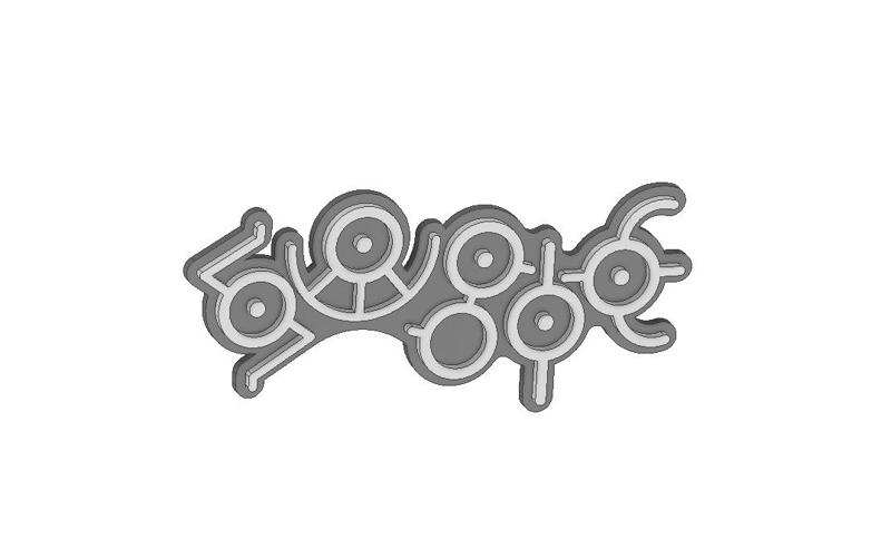 SUBIE Car Emblem - Pokemon Unown