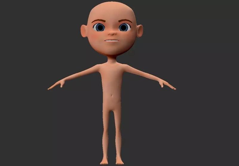BASE MESH CARTOON BOY