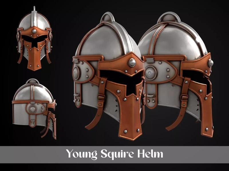Stylized Medieval Helmet - Young Squire